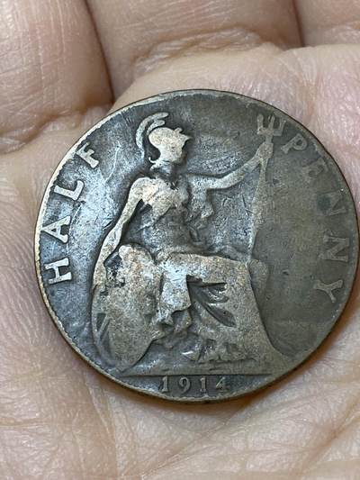 2025年第一百零九场(总第一百三十五场）外国好品散币(免佣金) - 英国🇬🇧1914年半便士(乔治五世第一版)
