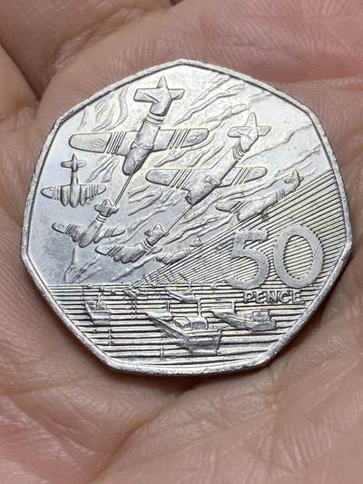 2025年第一百零九场(总第一百三十五场）外国好品散币(免佣金) - 英国🇬🇧1994单年份50便士(诺曼底登陆50周年纪念币)