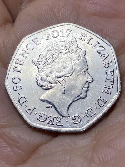 2025年第一百零九场(总第一百三十五场）外国好品散币(免佣金) - 英国🇬🇧2017单年份50便士(汤姆小猫纪念币)