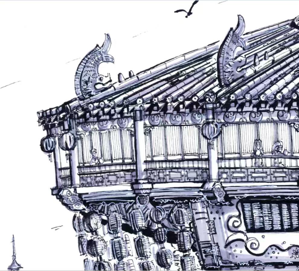 零元拍：歪歪亲笔签名星球大战系列作品装饰画《千年隼大酒楼》，作品尺寸：0.8X0.45M，超厚300g泛太克艺术纸，爱普生原装墨水艺术微喷，限量200张