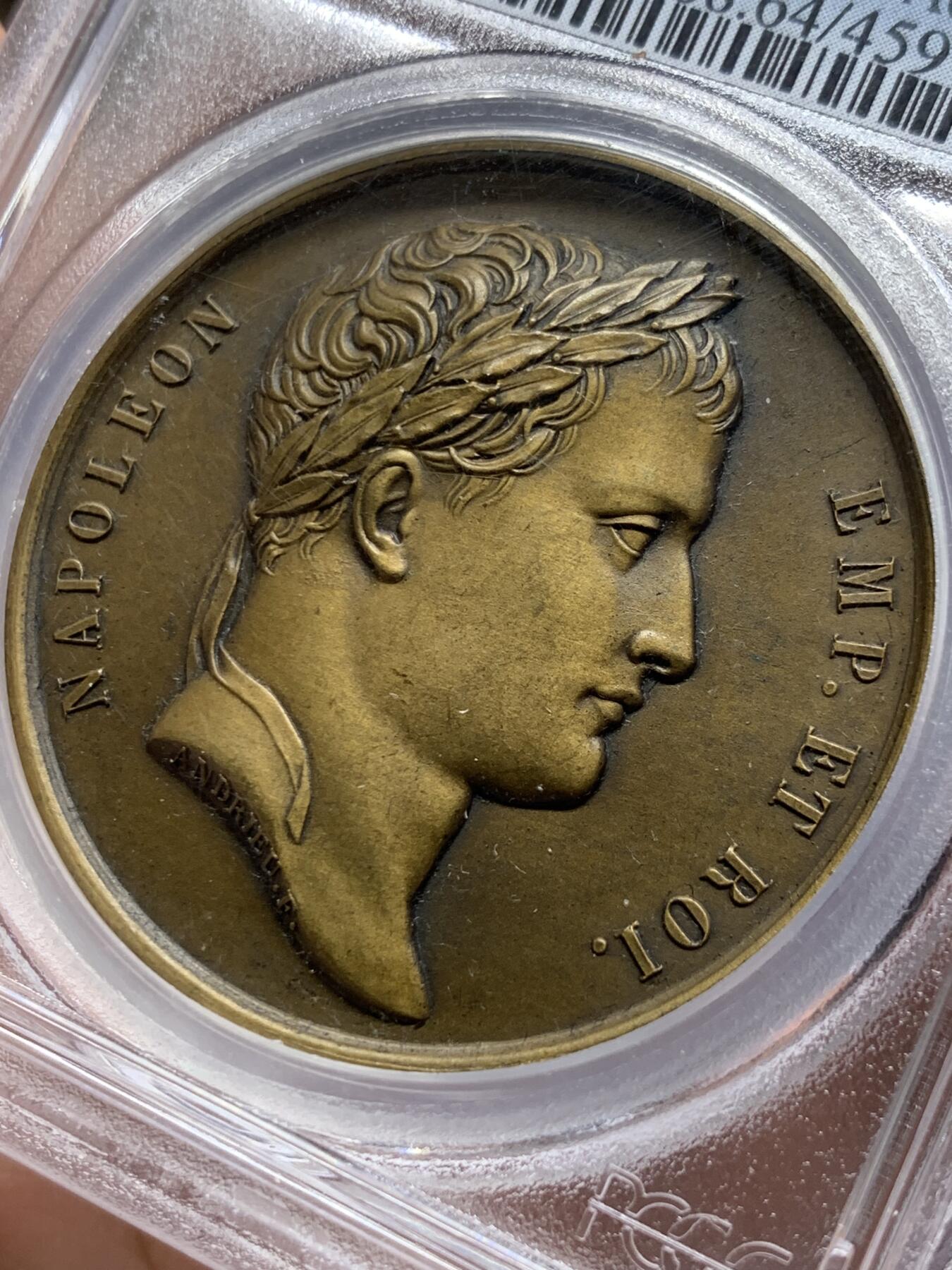 《竞宝斋》第427场 周日，周一  2场连拍 （全场包邮） PCGS SP64 法国拿破仑耶拿战役纪念加厚铜章 高浮雕 PCGS加厚封装 唯一冠军分