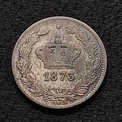 【全场包邮】纯粹捡漏拍468场 - 罗马尼亚王国1873年50巴尼银币