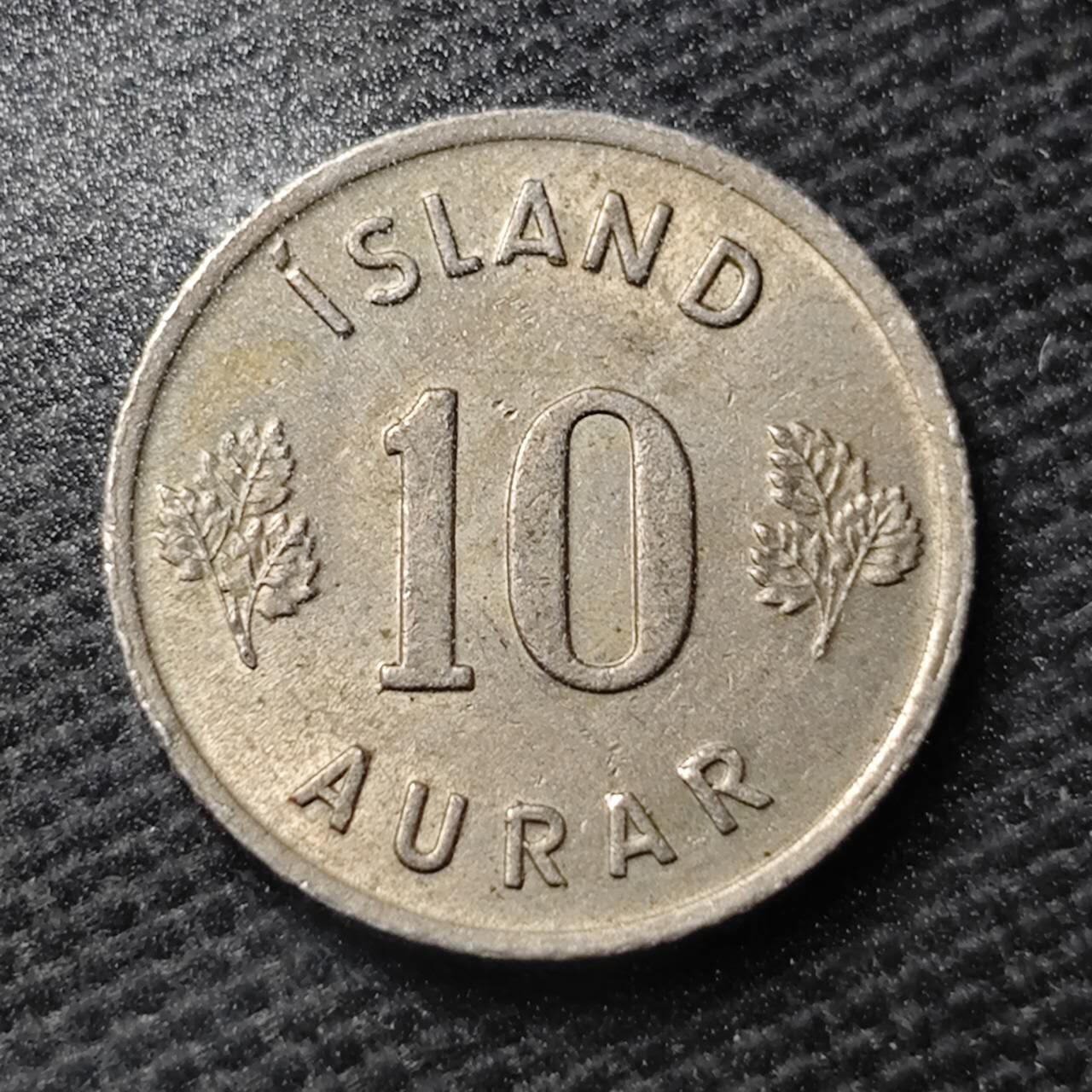 KK钱币收藏小铺 第355场 2月预留时间 周末发货  1966冰岛10奥拉