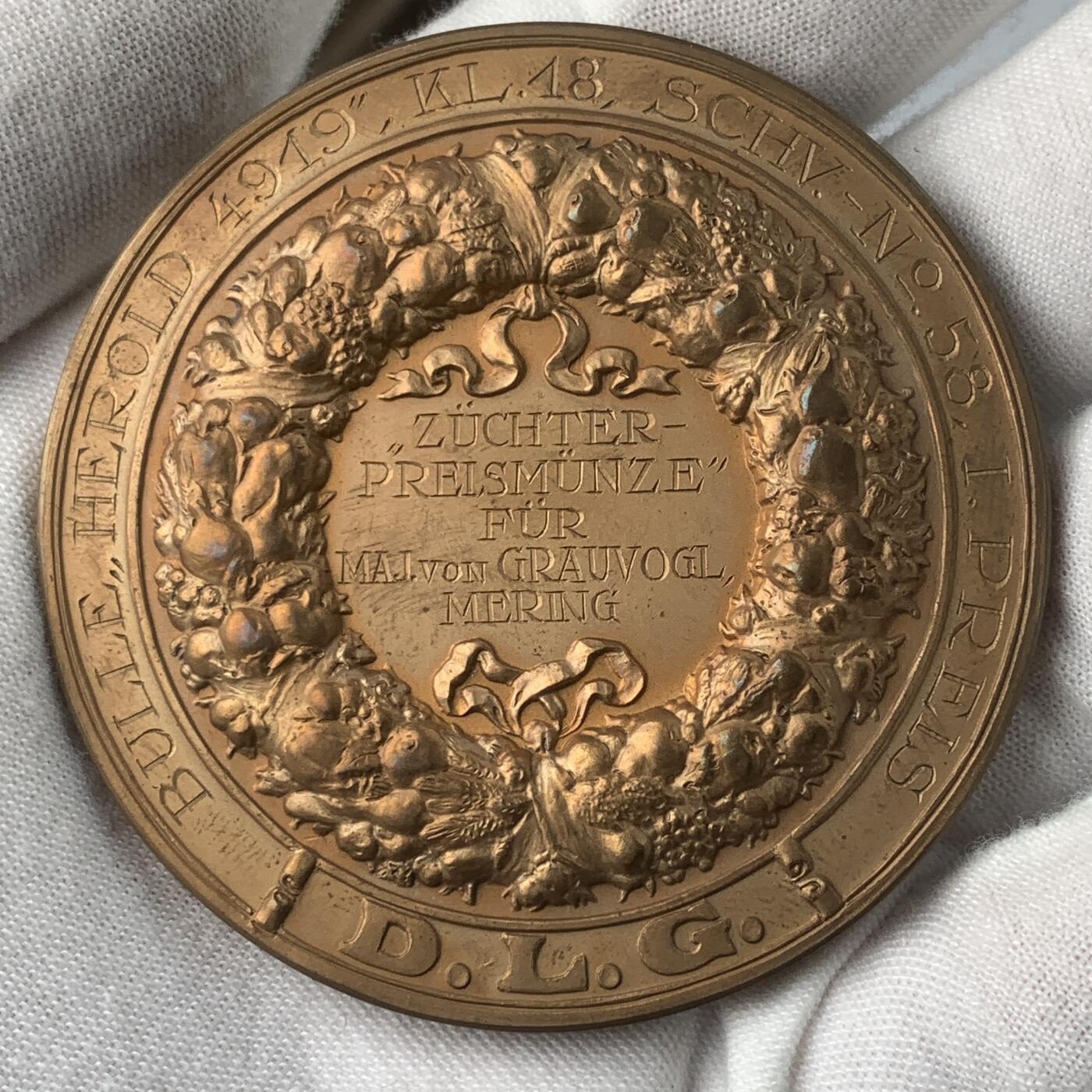 掌中浮雕-藏着的欧洲第037场 1929年德国慕尼黑第35届城市展览会奖章，60mm