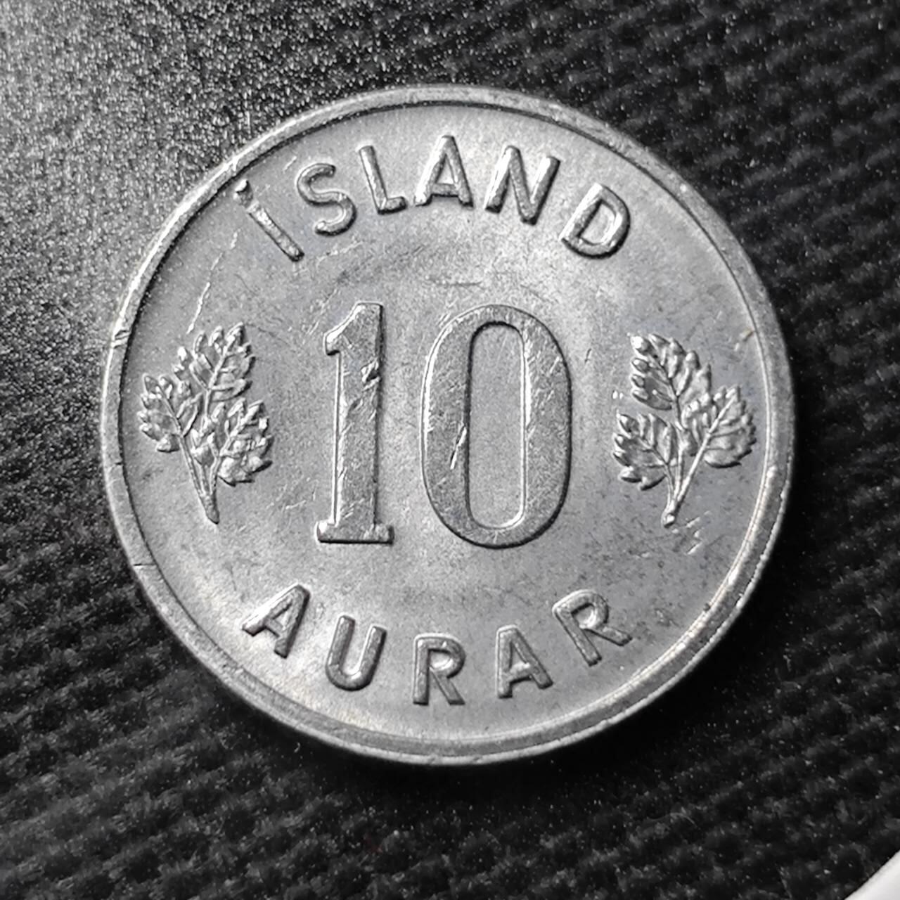 KK钱币收藏小铺 第355场 2月预留时间 周末发货  1973冰岛10奥拉