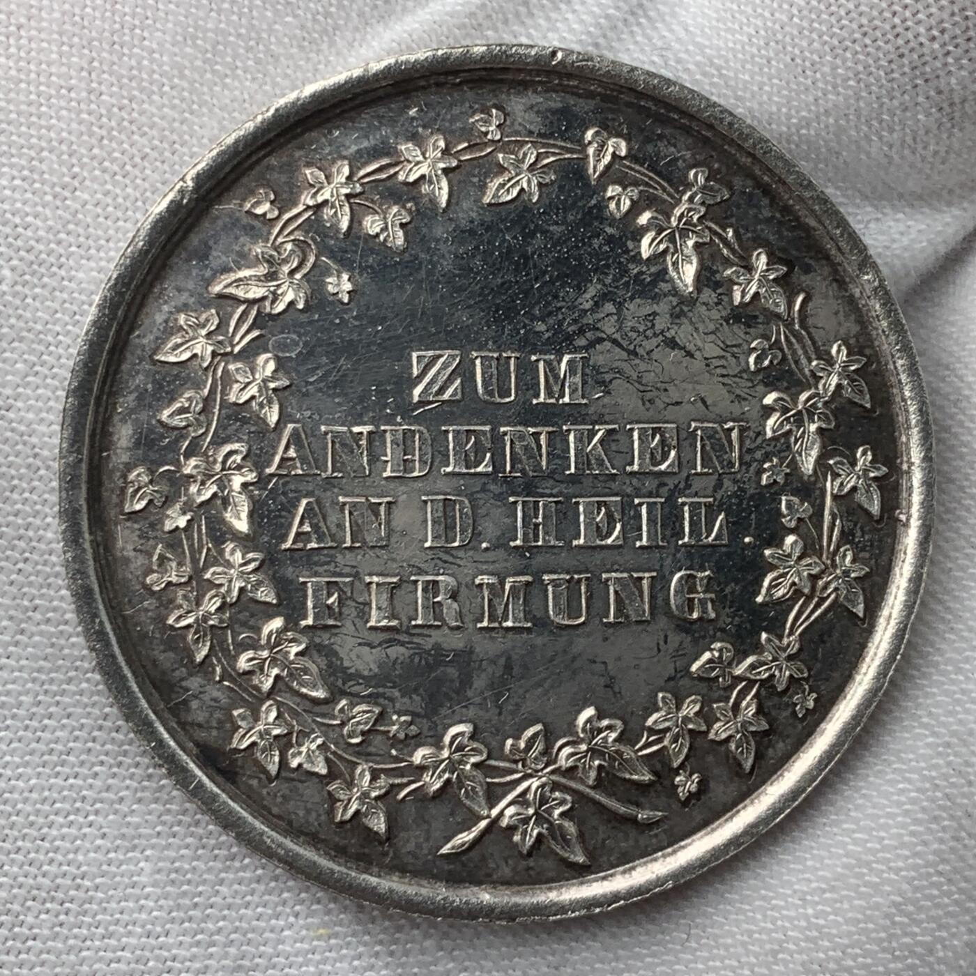 掌中浮雕-藏着的欧洲第037场 19世纪德国宗教祈福银章，38mm，17g
