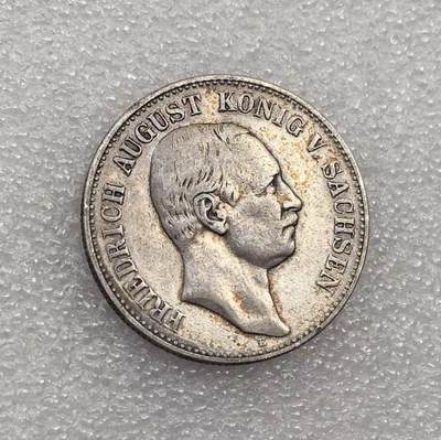 世界钱币专场拍卖 每周二开拍 - 稀少1905年德国萨克森奥古斯特2马克流通银币