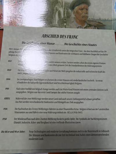 长老汇蛇年精选第六十一场拍卖 2001比利时再见了法郎10枚套币+1枚圆形铜章，卡装，克书40美金