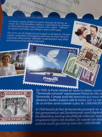 长老汇蛇年精选第六十一场拍卖 1999比利时邮政150周年10枚套币+1枚方形铜章，卡装，克书45美金