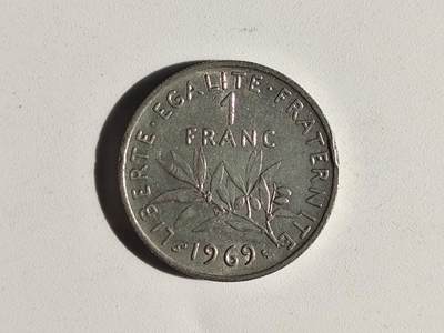10月13日纸币散币专场拍卖（1元起） - 法国1969年1法郎硬币