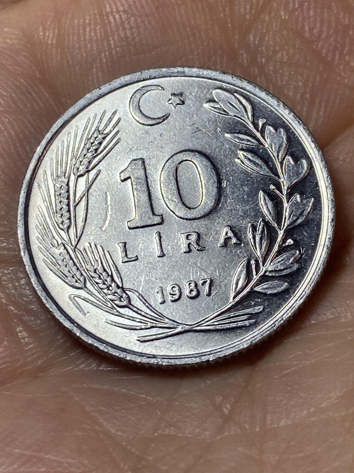 2025年第一百一十场(总第一百三十六场）外国好品散币(免佣金) 土耳其🇹🇷1987年10里拉