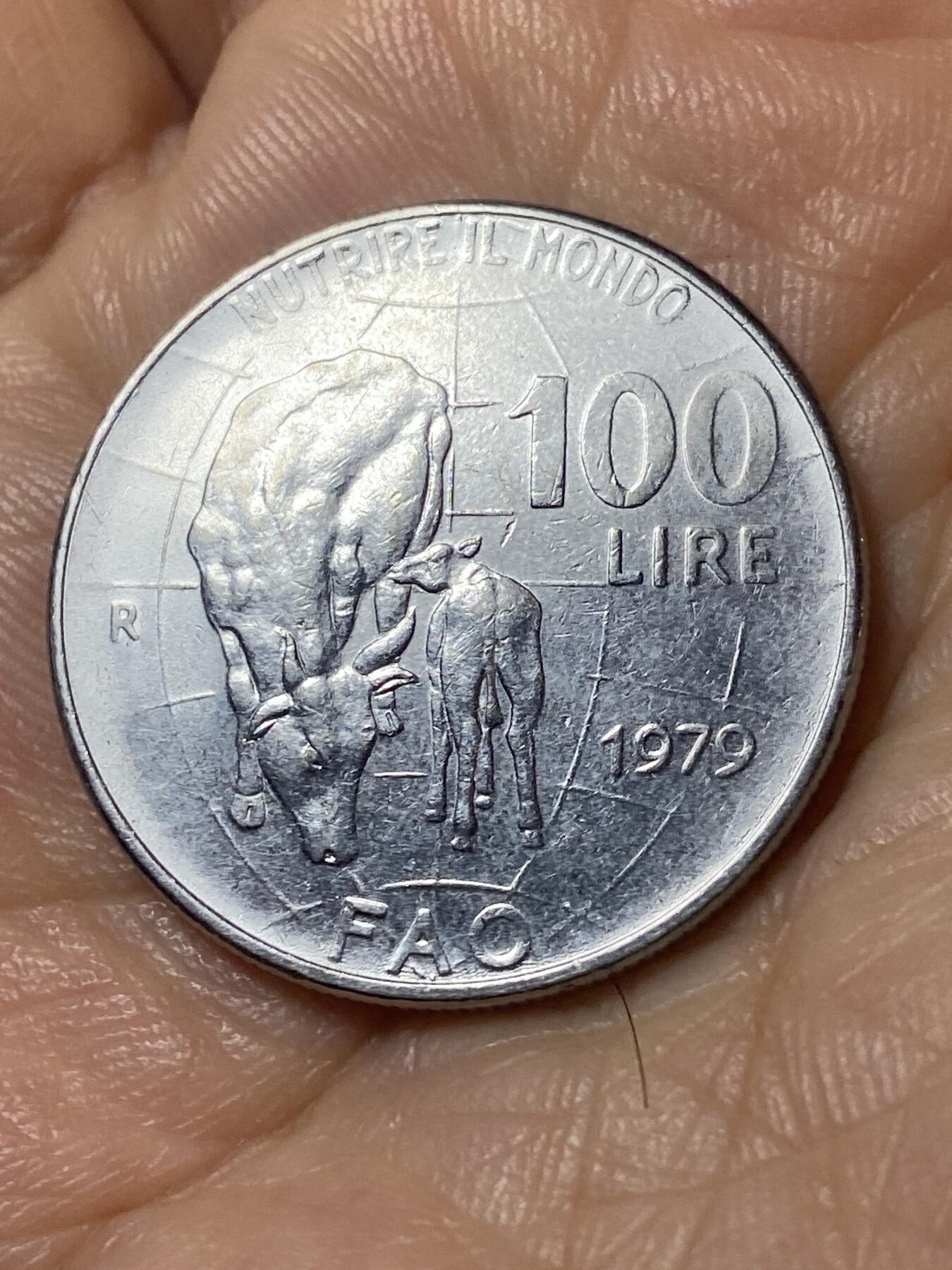 2025年第一百一十场(总第一百三十六场）外国好品散币(免佣金) 意大利🇮🇹1979单年份100里拉(FAO币)