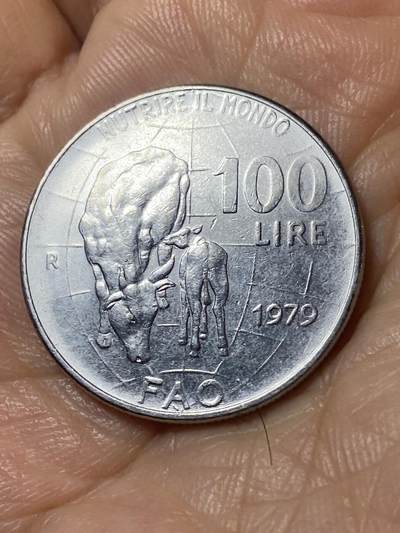 2025年第一百一十场(总第一百三十六场）外国好品散币(免佣金) - 意大利🇮🇹1979单年份100里拉(FAO币)