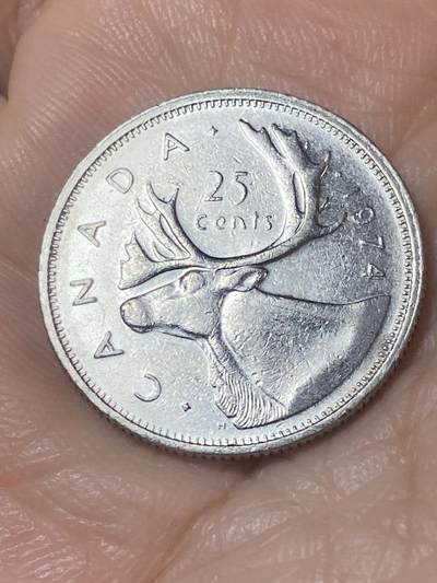 2025年第一百一十场(总第一百三十六场）外国好品散币(免佣金) - 加拿大🇨🇦1974年25分(伊丽莎白二世中年花冠)