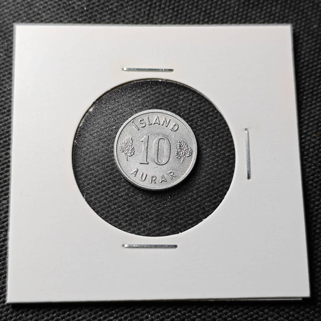 KK钱币收藏小铺 第355场 2月预留时间 周末发货  1971冰岛10奥拉