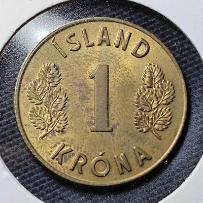 KK钱币收藏小铺 第355场 2月预留时间 周末发货 -  1975冰岛1克朗