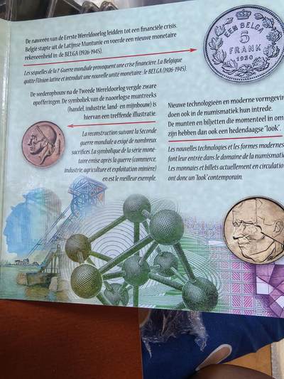 长老汇蛇年精选第六十一场拍卖 2001比利时再见了法郎10枚套币+1枚圆形铜章，卡装，克书40美金