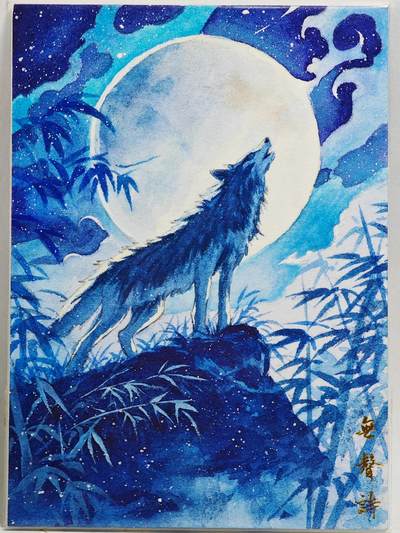 白泽拍卖卡牌手绘专场第26期（霜降天寒蝉噤语，风高夜冷桂留香） - 2025 无簪诗手绘卡 月圆  九九亲签