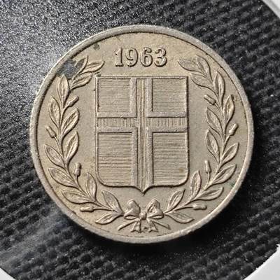 KK钱币收藏小铺 第355场 2月预留时间 周末发货 -  1963冰岛25奥拉