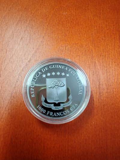 长老汇蛇年精选第六十一场拍卖 2018赤道几内亚水晶骷髅1000法郎镶嵌施华洛水晶黑化精制银币，1盎司999银，盒证全，1750枚