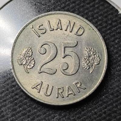 KK钱币收藏小铺 第355场 2月预留时间 周末发货 -  1965冰岛25奥拉