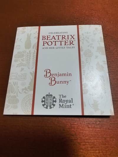 长老汇蛇年精选第六十一场拍卖 2017英国彼得兔系列兔子本杰明50便士精制彩色银币，原盒证