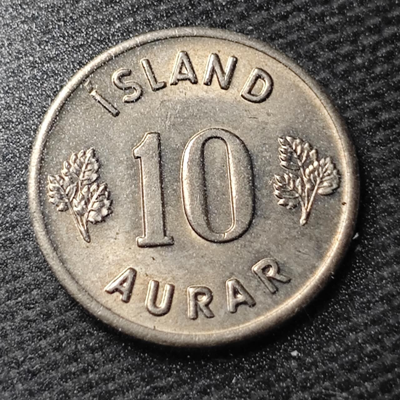 KK钱币收藏小铺 第355场 2月预留时间 周末发货  1969冰岛10奥拉