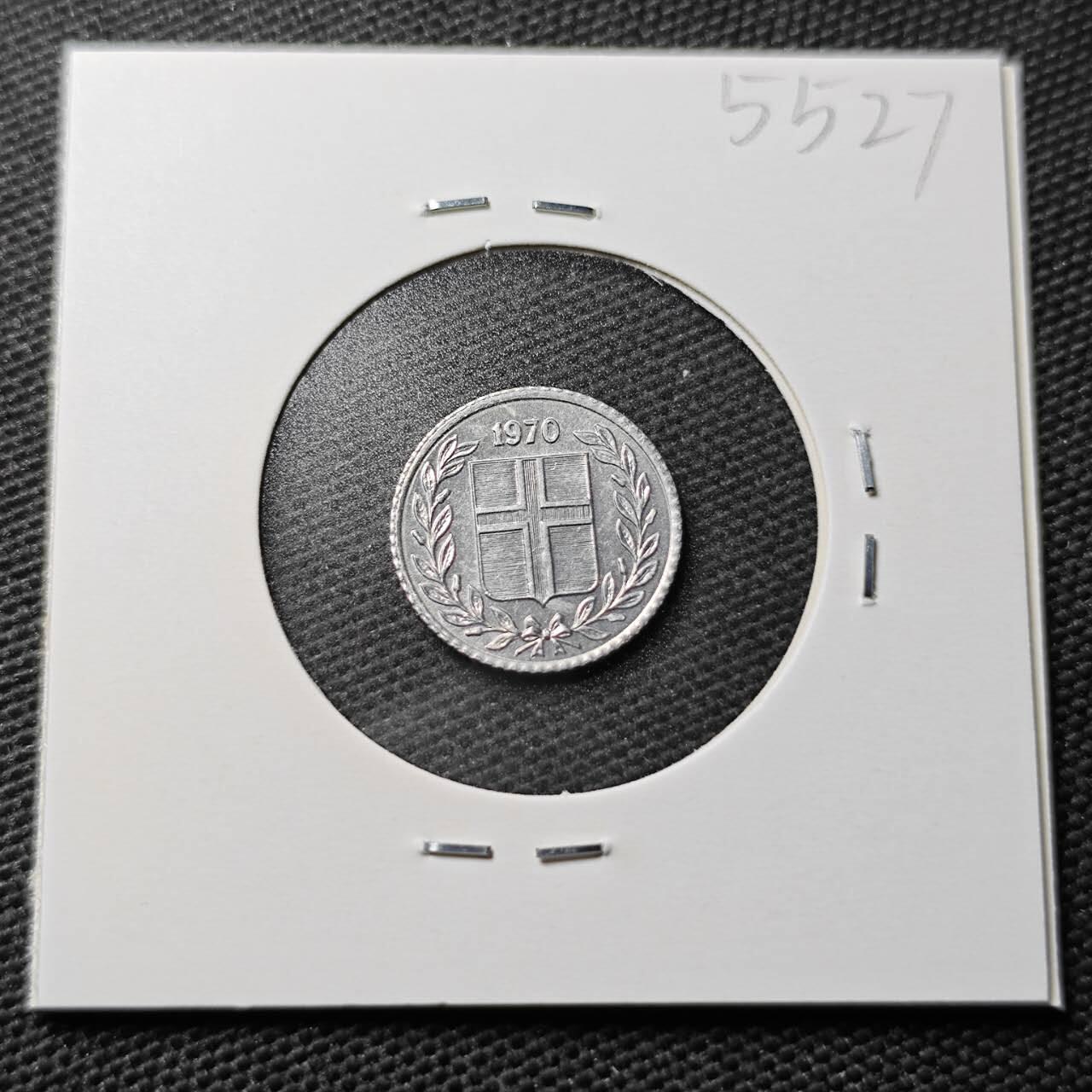 KK钱币收藏小铺 第355场 2月预留时间 周末发货  1970冰岛10奥拉