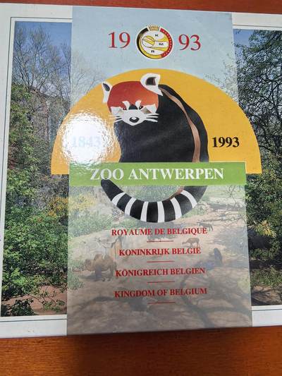 长老汇蛇年精选第六十一场拍卖 1993比利时安特卫普动物园150周年10枚套币+1枚圆形铜章，卡装