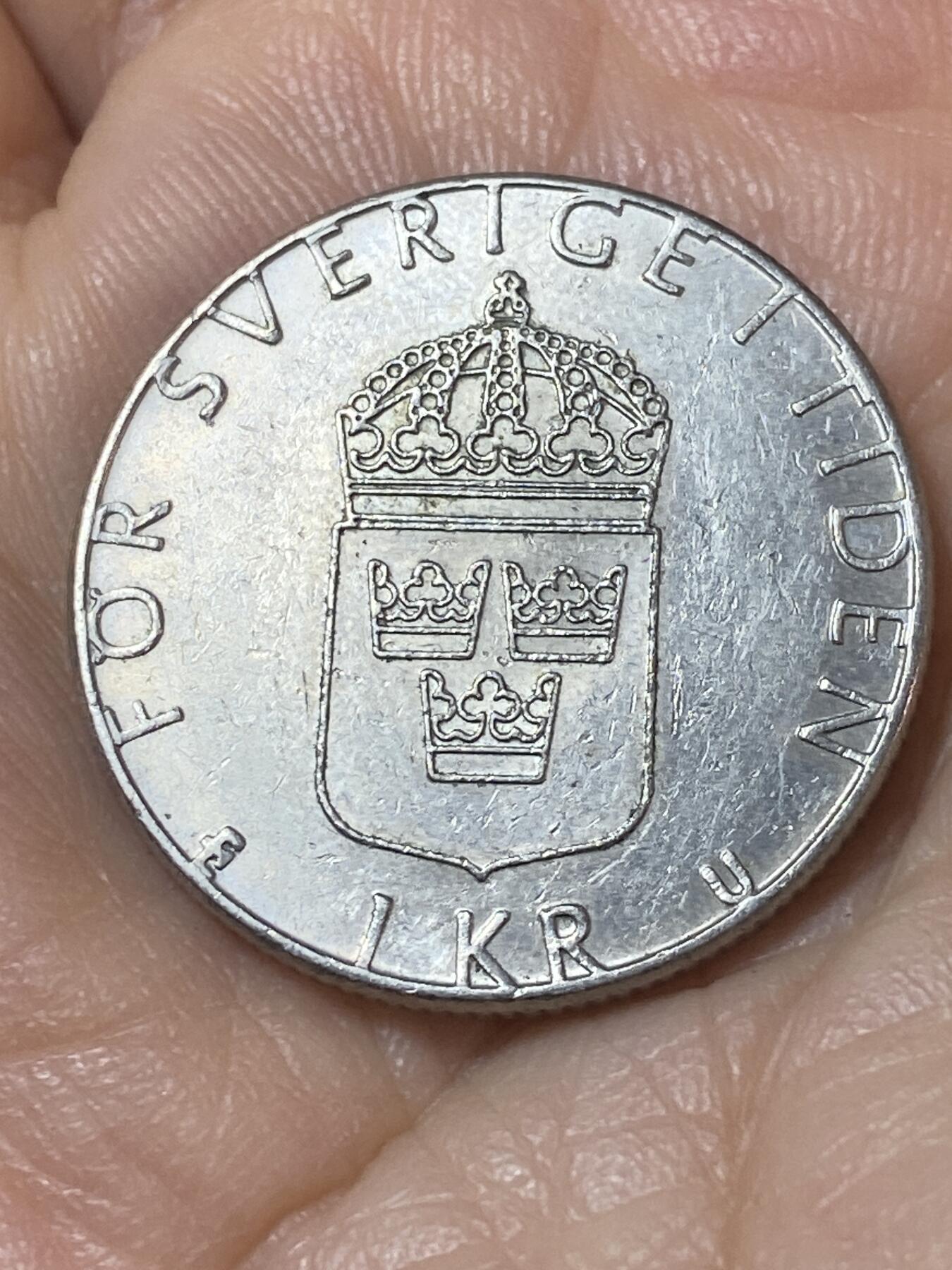 2025年第一百一十场(总第一百三十六场）外国好品散币(免佣金) 瑞典🇸🇪1978年1克朗(卡尔十六世古斯塔夫，第一版U标)