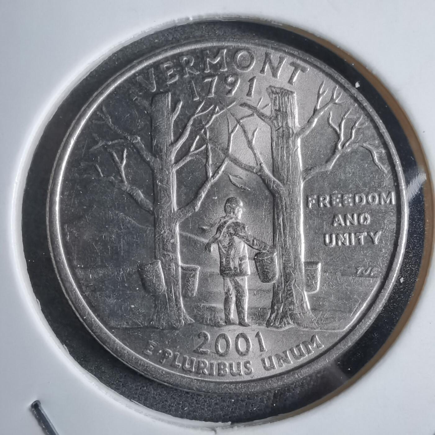 沼泽如烟--第875场 美国2001年25分纪念币