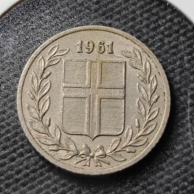 KK钱币收藏小铺 第355场 2月预留时间 周末发货 -  1961冰岛25奥拉