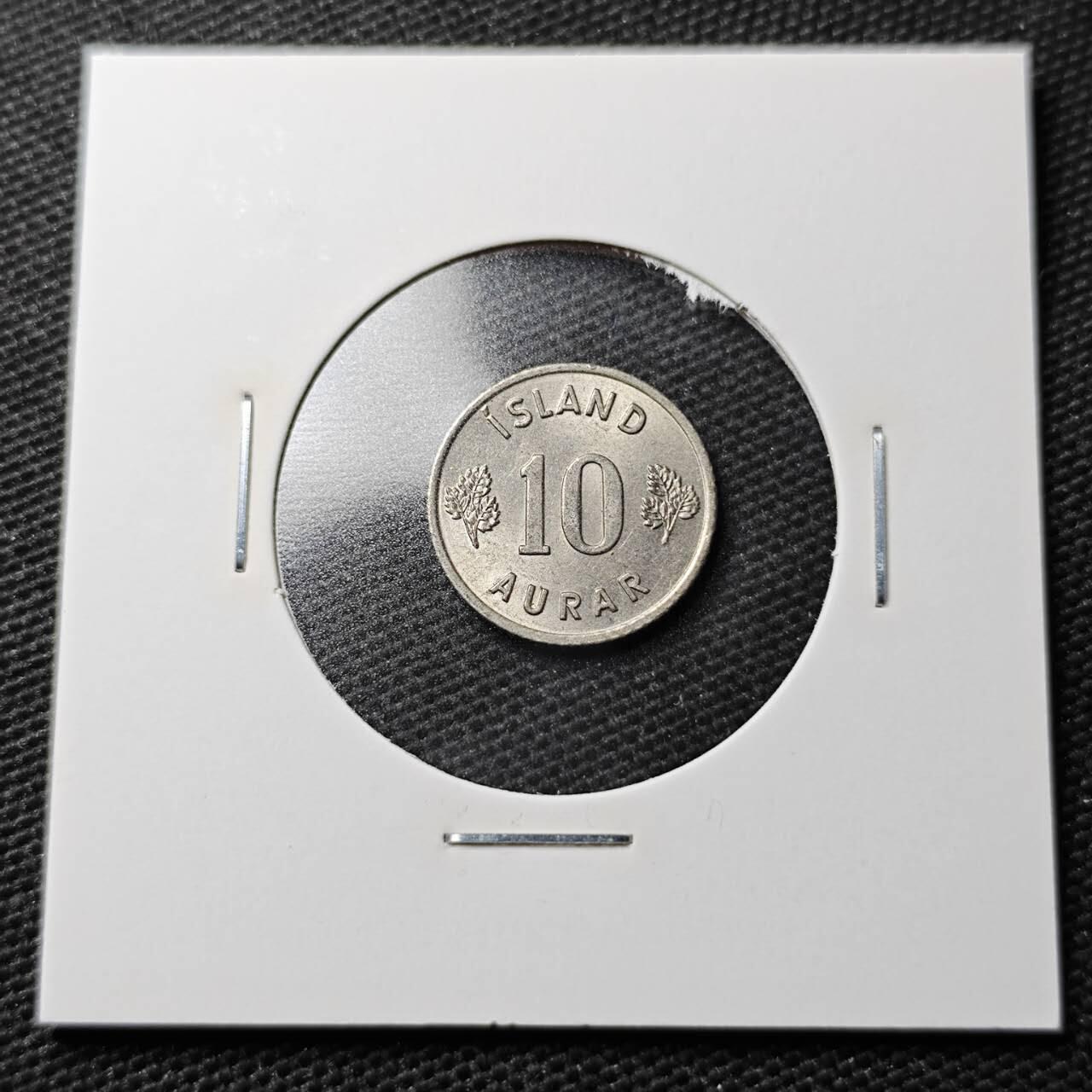 KK钱币收藏小铺 第355场 2月预留时间 周末发货  1965冰岛10奥拉