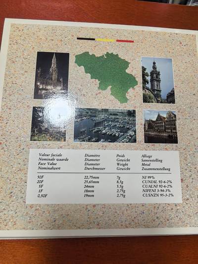 长老汇蛇年精选第六十一场拍卖 1989比利时10枚套币+1枚圆形铜章，卡装，克书30美金