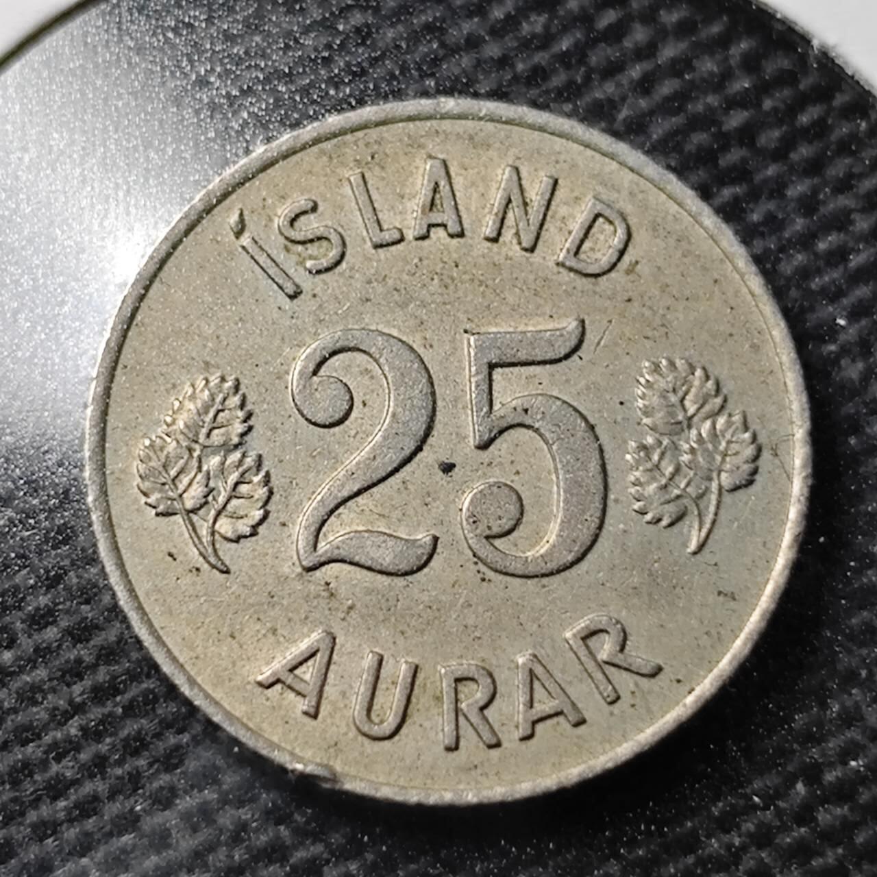 KK钱币收藏小铺 第355场 2月预留时间 周末发货  1962冰岛25奥拉