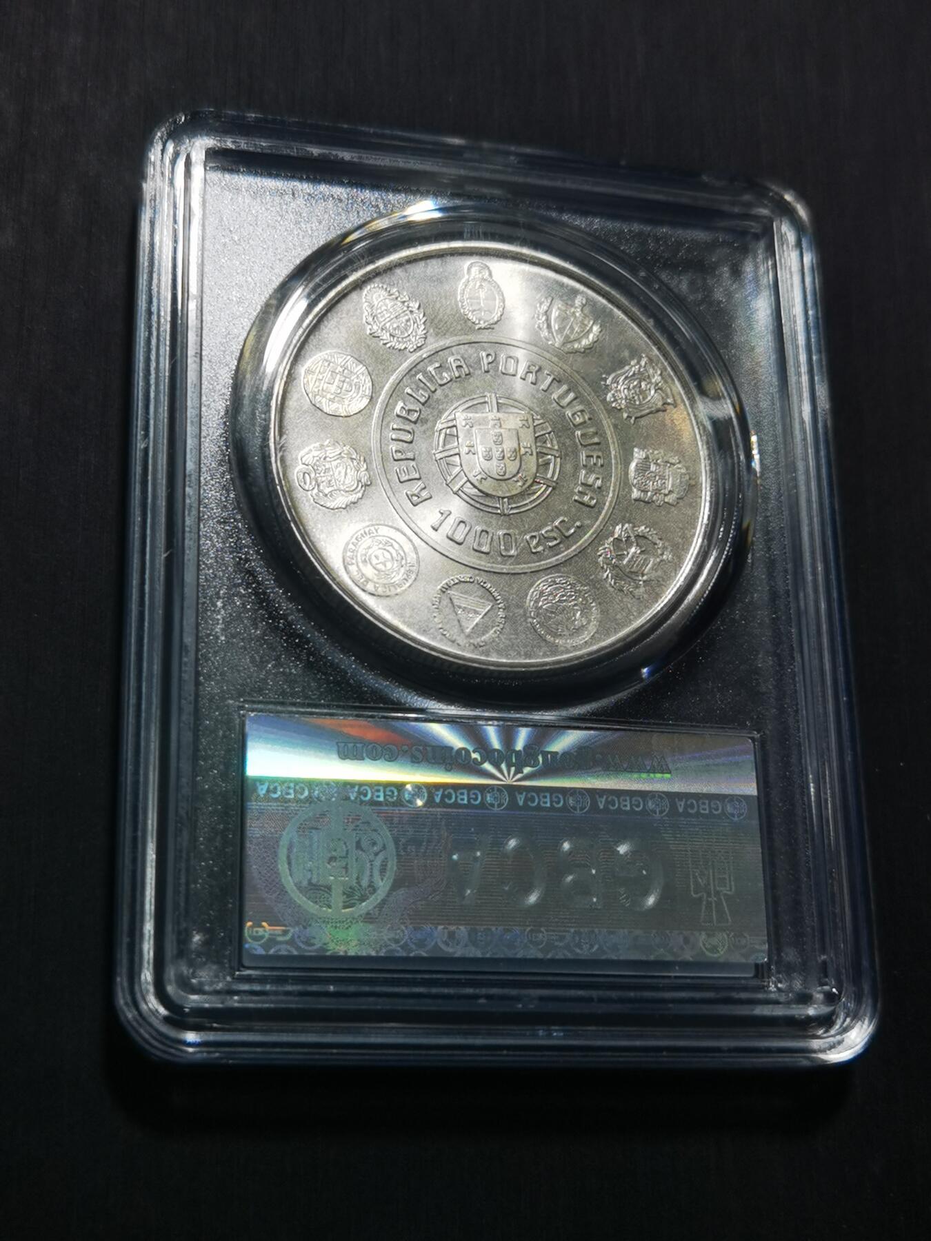 天下钱庄专场欢迎参拍 葡萄牙1000埃斯库多银币