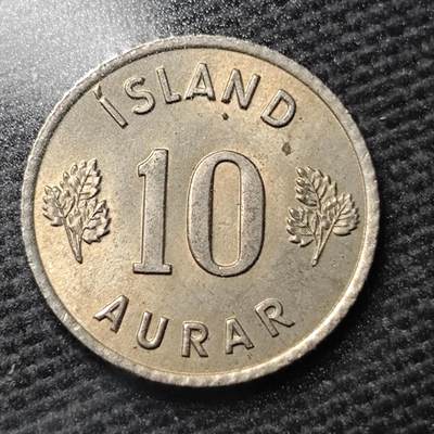 KK钱币收藏小铺 第355场 2月预留时间 周末发货 -  1963冰岛10奥拉 好品