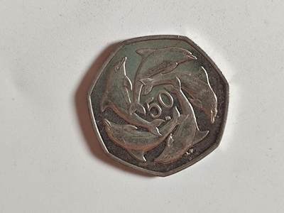 10月13日纸币散币专场拍卖（1元起） - 直布罗陀50便士，纪念币 海豚