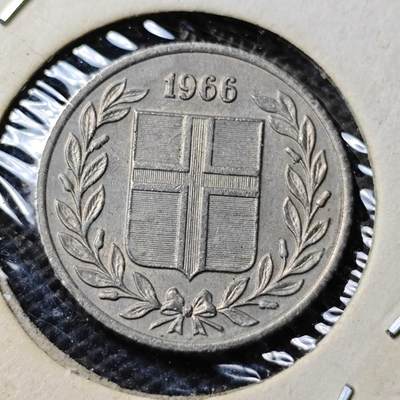 KK钱币收藏小铺 第355场 2月预留时间 周末发货 -  1966冰岛25奥拉