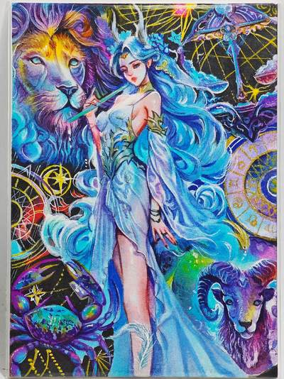 白泽拍卖卡牌手绘专场第26期（霜降天寒蝉噤语，风高夜冷桂留香） - 2025 TXS.ART手绘卡 星座  Ting亲签