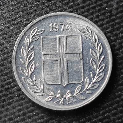 KK钱币收藏小铺 第355场 2月预留时间 周末发货 -  1974冰岛10奥拉 好品