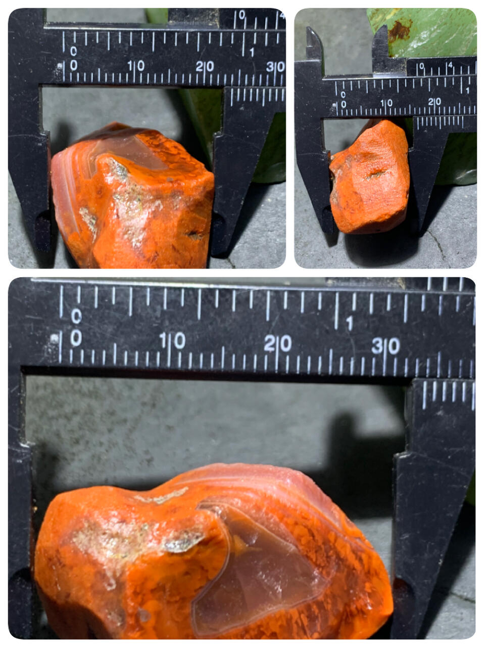 精美带皮冻料柿子红南红玛瑙明料原石一颗
