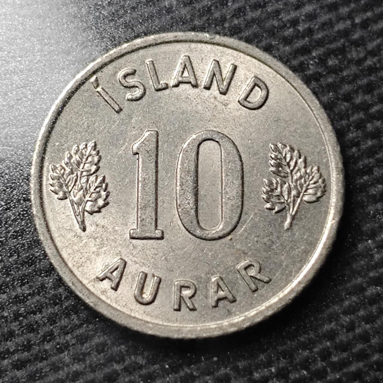 KK钱币收藏小铺 第355场 2月预留时间 周末发货  1965冰岛10奥拉