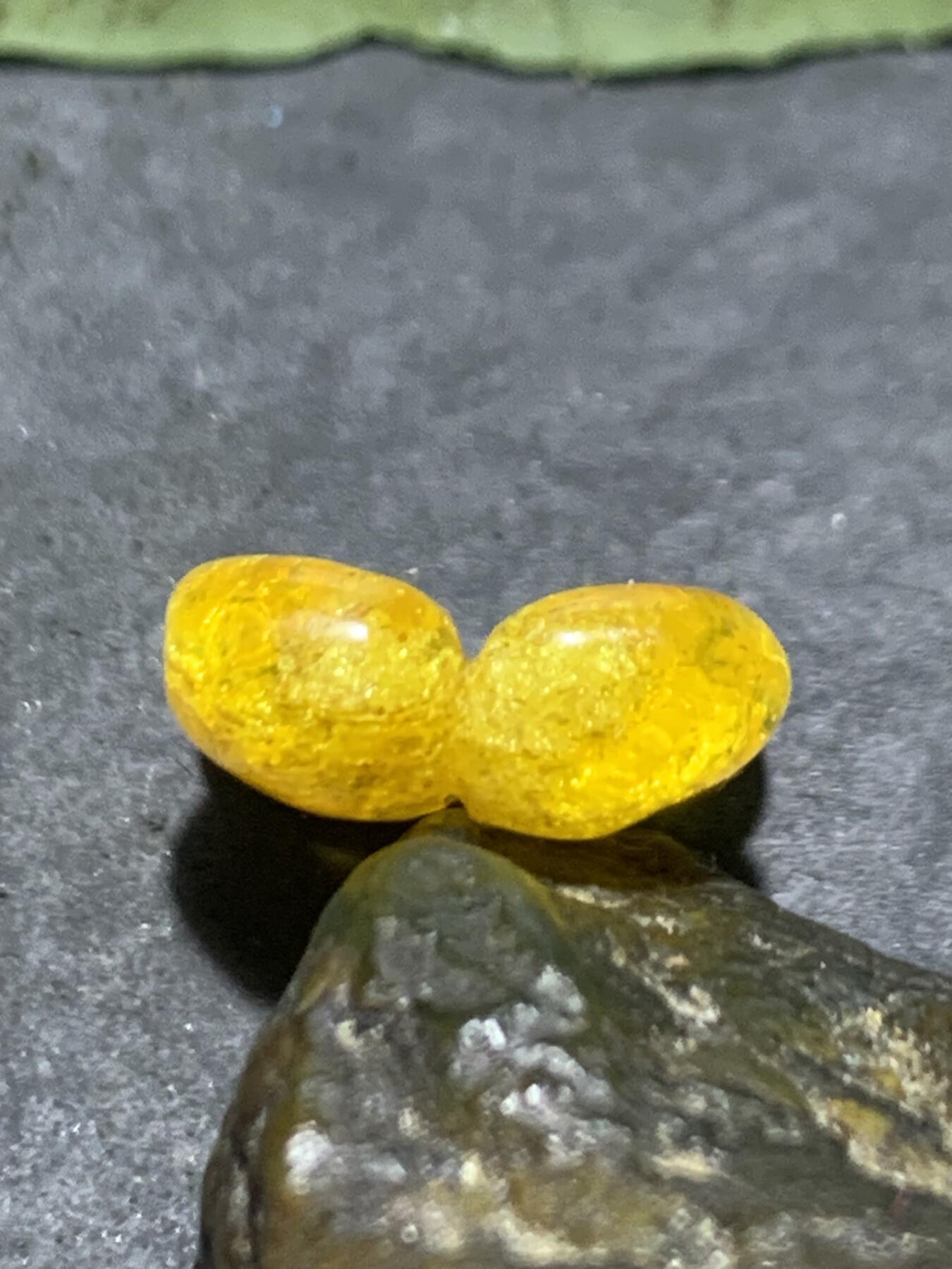 天然乌克兰蜜蜡幸运四叶草珠一个