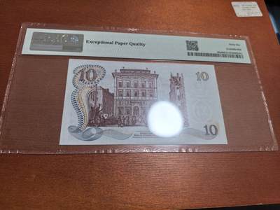 长老汇蛇年精选第六十一场拍卖 1968瑞典10克朗纸钞，PMG 66