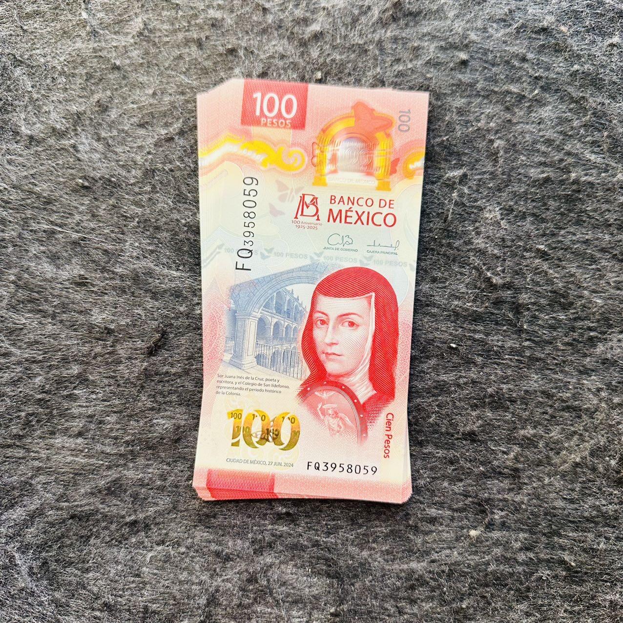 🇲🇽🇳🇦2526$ $墨西哥50-100-1000比索纪念钞和纳米比亚Hybrid窗口复合钞 纪念钞，签名32，FQ3958059