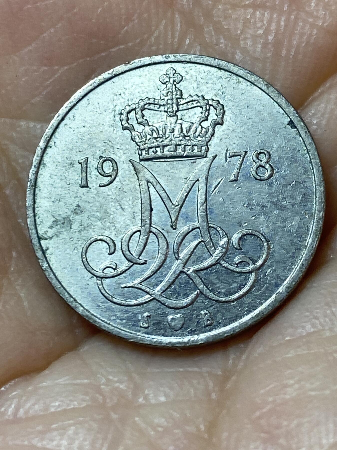 2025年第一百一十场(总第一百三十六场）外国好品散币(免佣金) 丹麦🇩🇰1978年10欧尔(玛格丽特二世第一版，S; B版关门年)