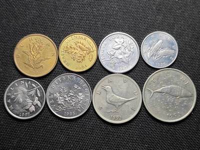 KK钱币收藏小铺 第355场 2月预留时间 周末发货 -  克罗地亚大小面值一套