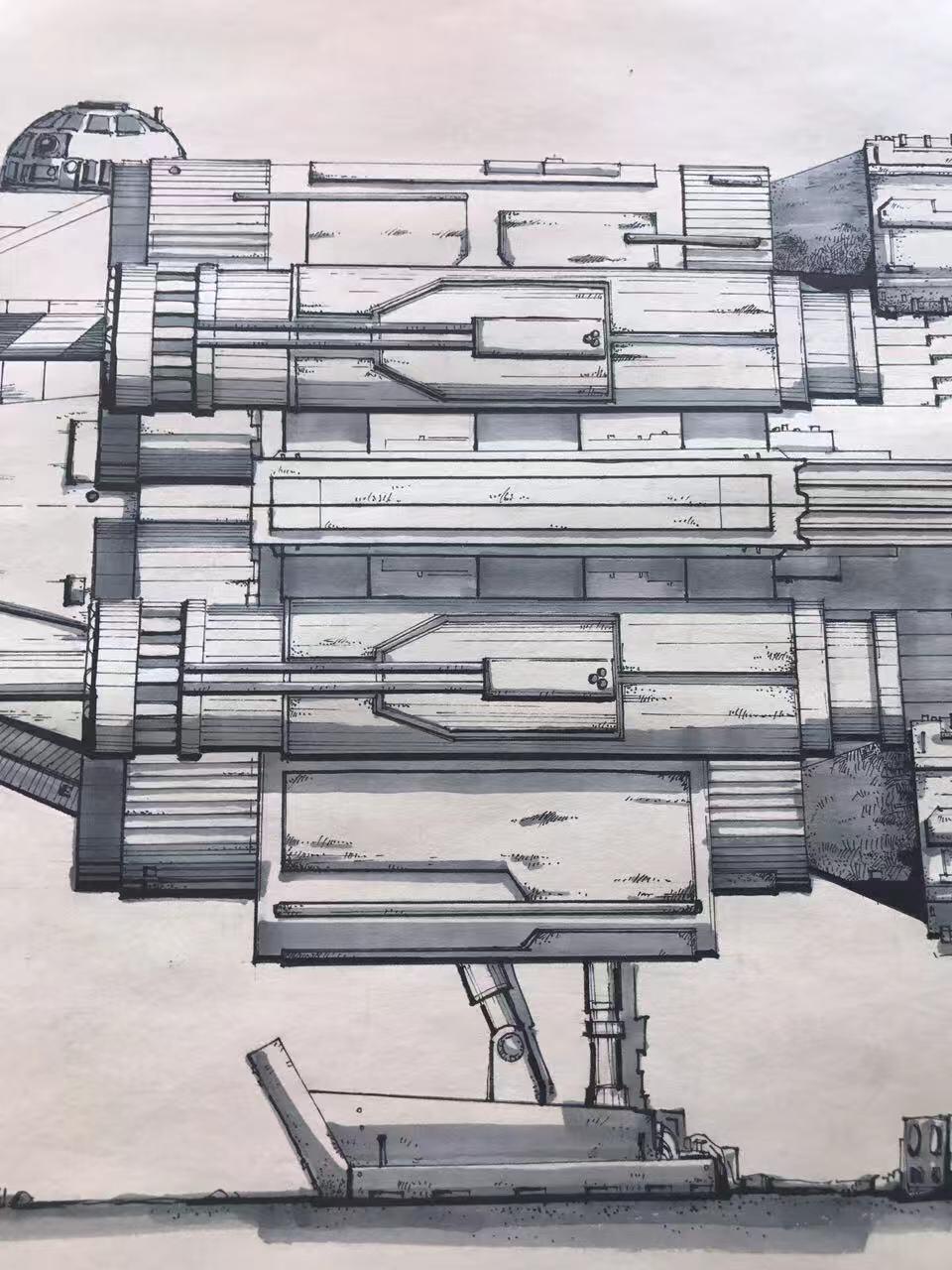 零元拍：歪歪亲笔签名星球大战系列作品装饰画《X-WING战机》 ，作品尺寸：1.0X0.45M，超厚300g泛太克艺术纸，爱普生原装墨水艺术微喷，限量200张，每张均有艺术家亲笔签名及手写编号，不含装裱