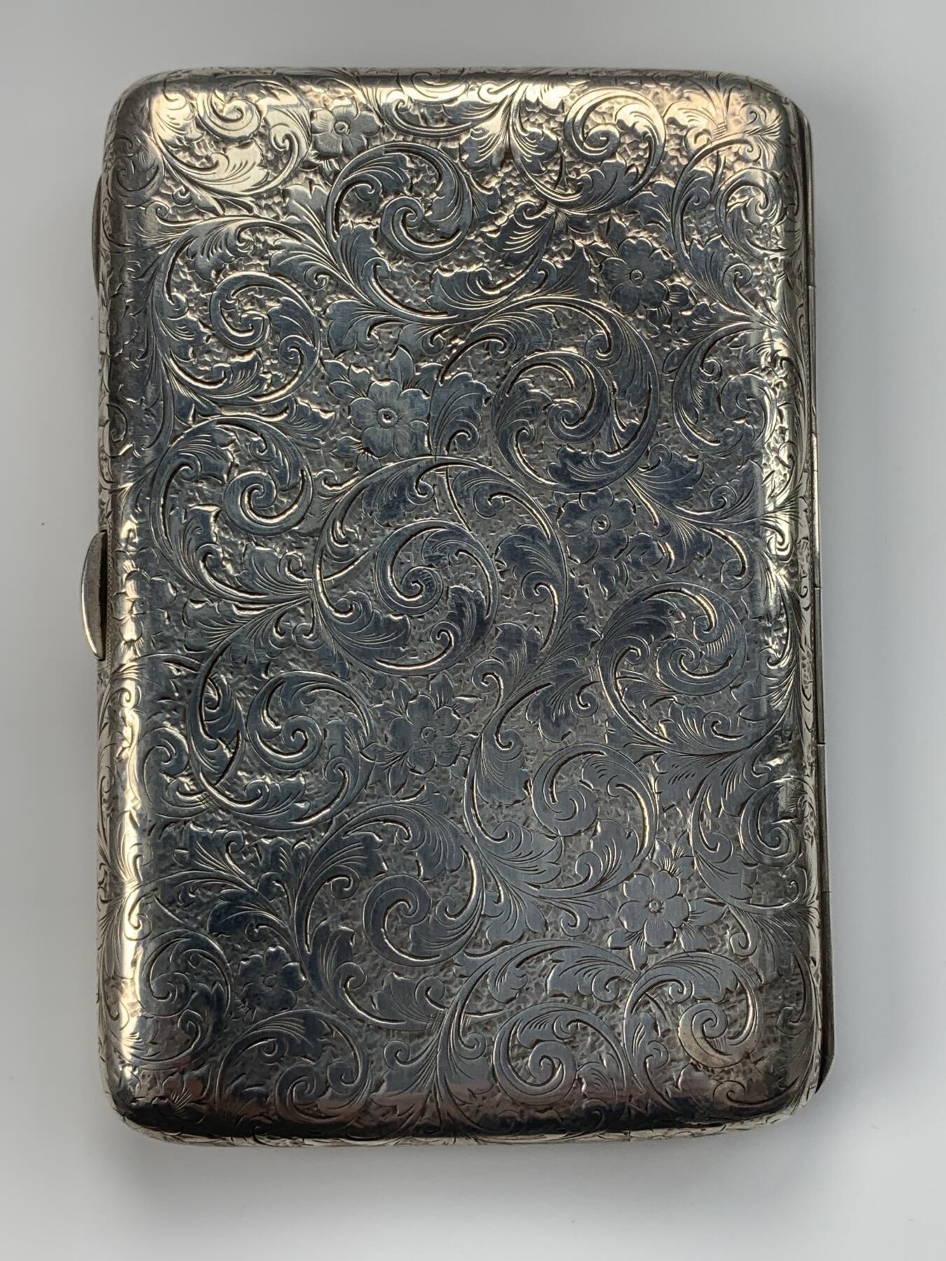 掌中浮雕-藏着的欧洲第037场 1896年英国伯明翰银质烟盒（留白）盒内镀金，130mm X 86mm，重173g